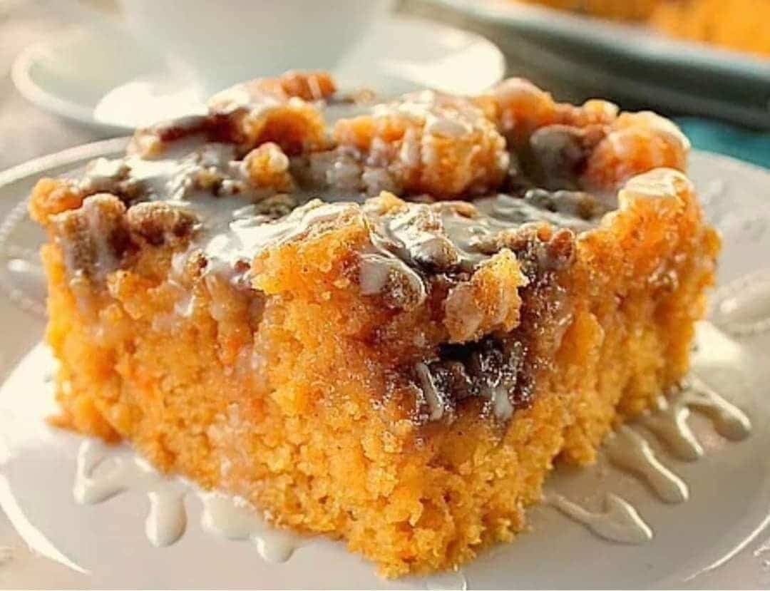 SWEET POTATO CINNAMON ROLL CAKE