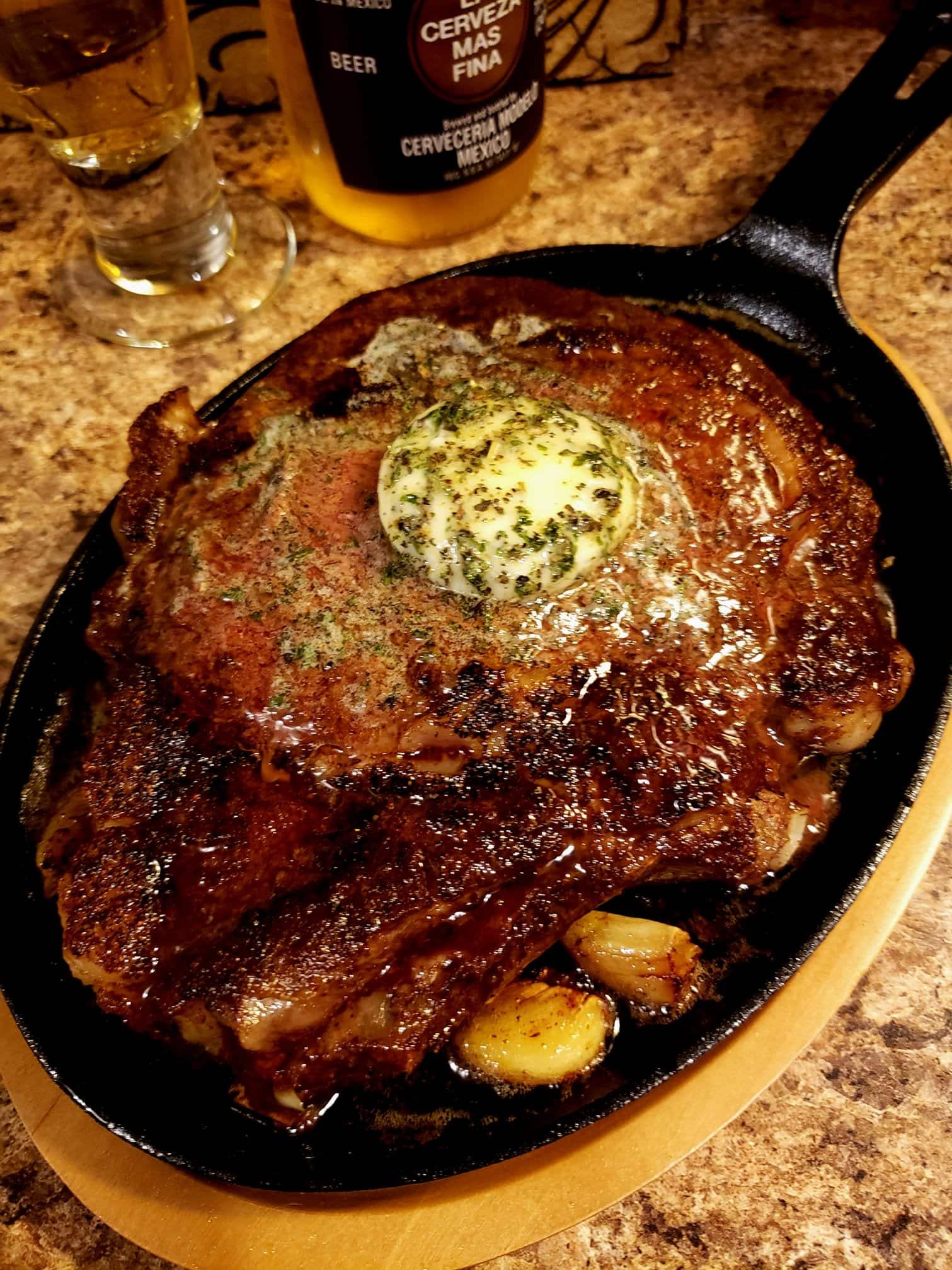 Pan seared ribeye with garlic butter 2 Pan seared ribeye with garlic butter
