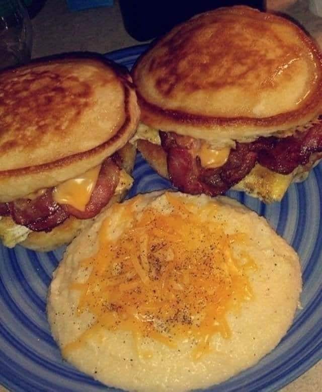 Bacon, Egg, and Cheese Pancakes