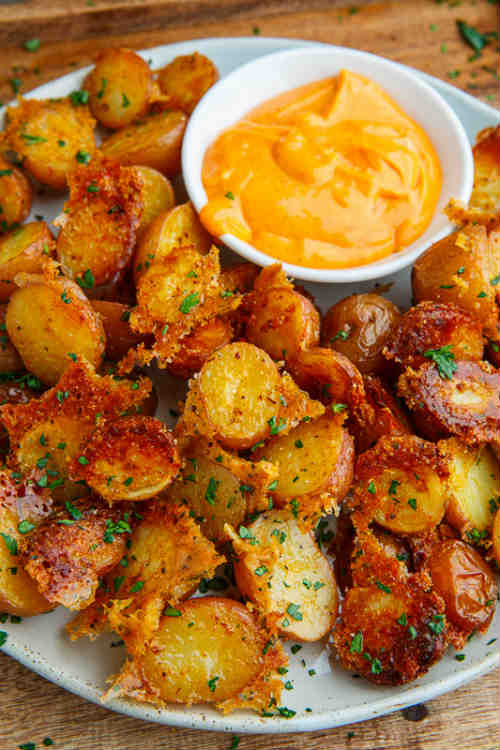 Crispy Parmesan Roasted Potatoes Recipe