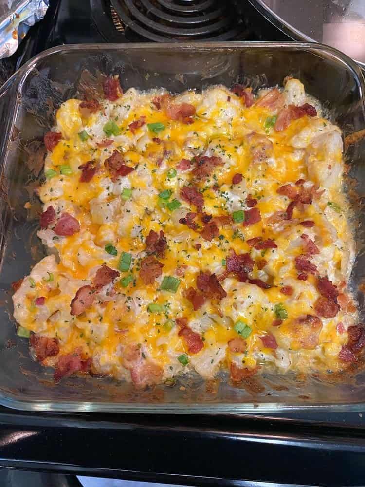 Loaded Cauliflower Broccoli Casserole