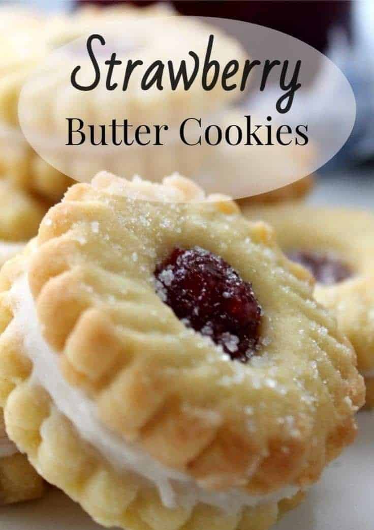 Strawberry butter cookies