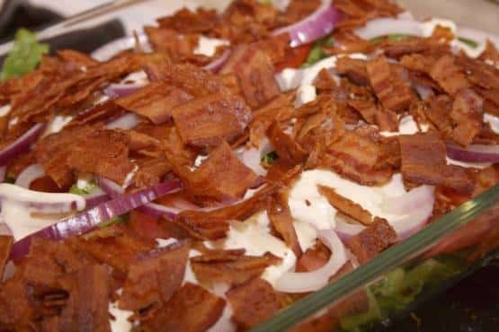 Bacon Lettuce & Tomato Layered Salad