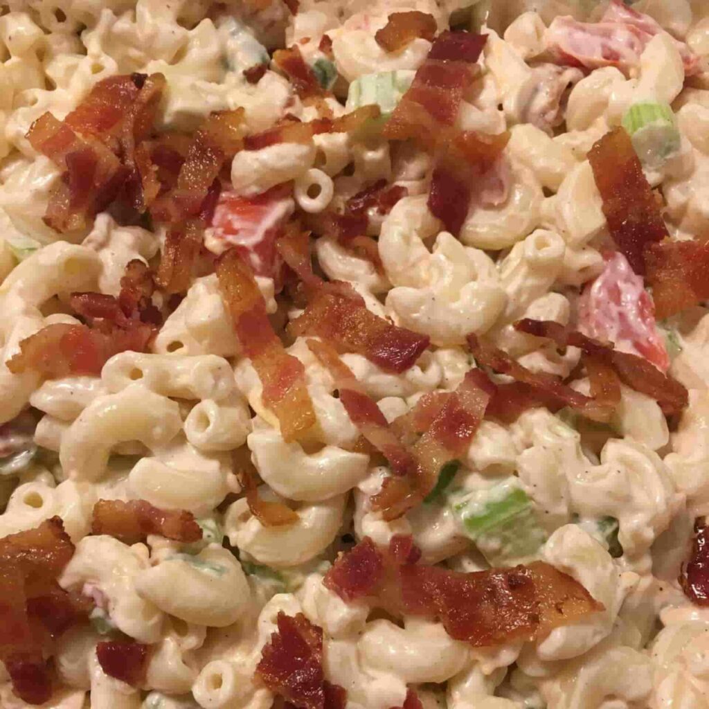 Bacon Lettuce and Tomato Macaroni Salad