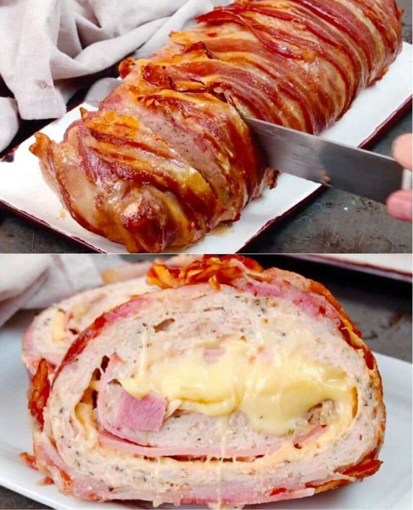 Bacon Wrapped Chicken Meatloaf 1 Bacon Wrapped Chicken Meatloaf
