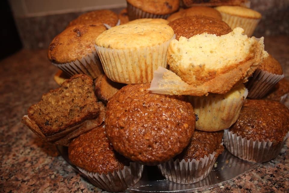 Bran muffins,cuppcino muffins and lemon poppyseed muffins,