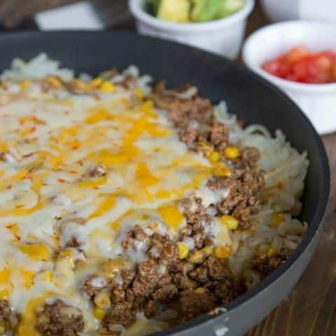 Hasbhbrown Enchilada Skillet