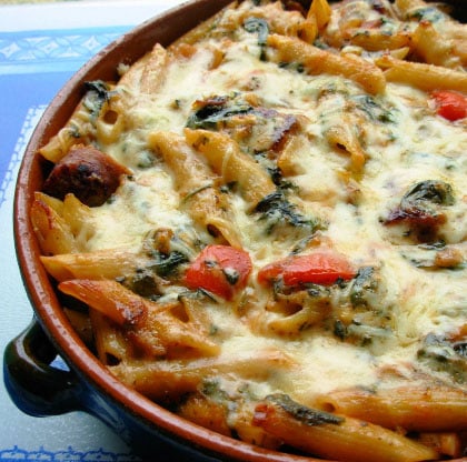 ITALIAN SAUSAGE PENNE CASSEROLE
