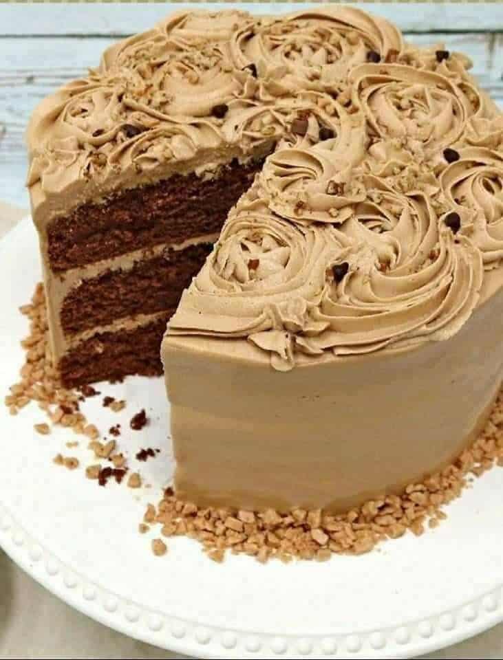 Coffee Toffee Crunch Cake