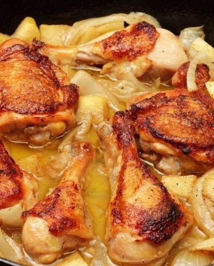 Apple Cider Braised Chicken