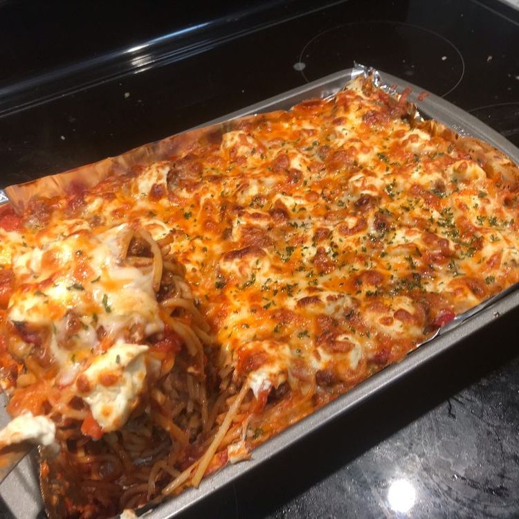 One Pot Spaghetti Bolognaise Bake