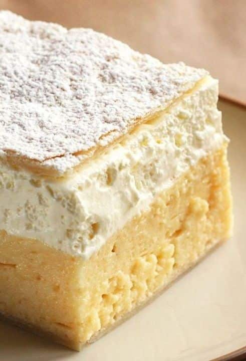 Vanilla Custard Cream Squares Recipe