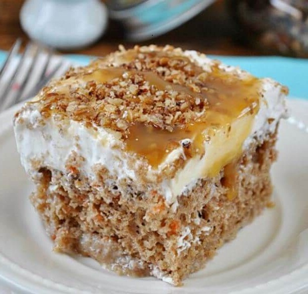CARROT CAKE POKE CAKE 2 CARROT CAKE POKE CAKE