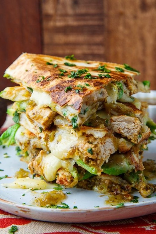 Simple Chicken and Avocado Quesadillas