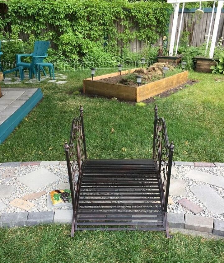path to nowhere dry river bed or separation between lawn and garden