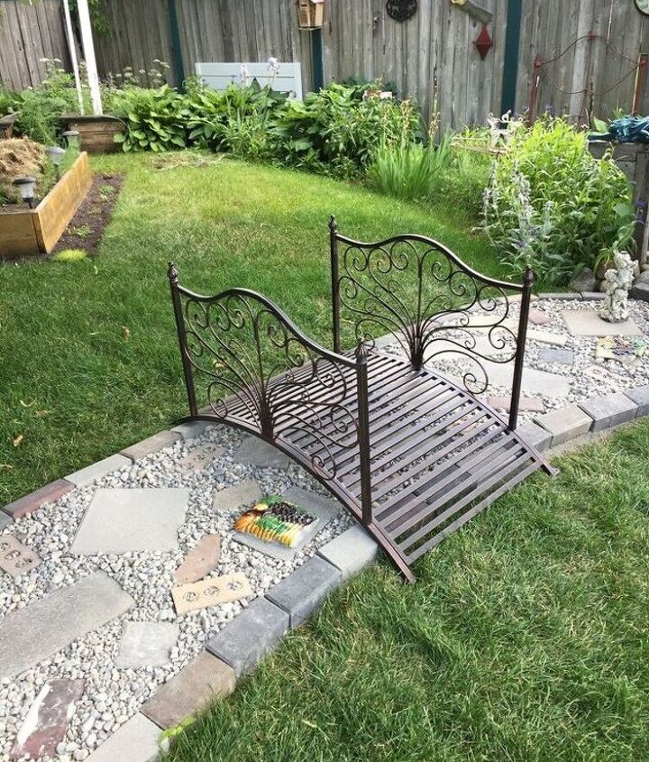 path to nowhere dry river bed or separation between lawn and garden