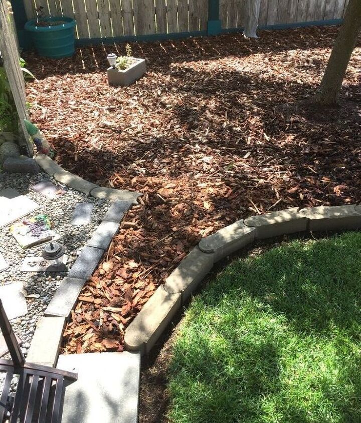 path to nowhere dry river bed or separation between lawn and garden