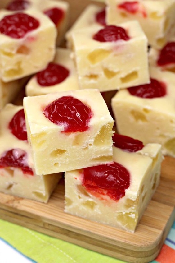 Easy Pineapple Upside Down Fudge
