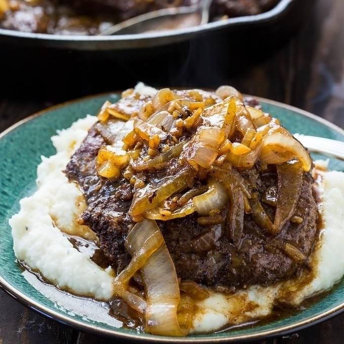 CUBED STEAK WITH ONION GRAVY 2 CUBED STEAK WITH ONION GRAVY
