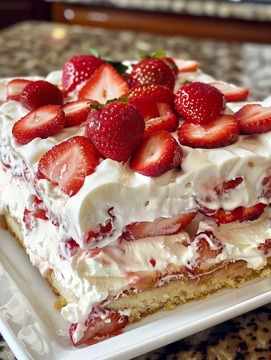 Strawberry Cream Cheese Icebox Cake