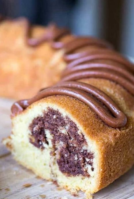Homemade Marble Pound Cake 