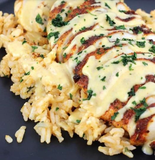 Mexican Chicken with cheese sauce
