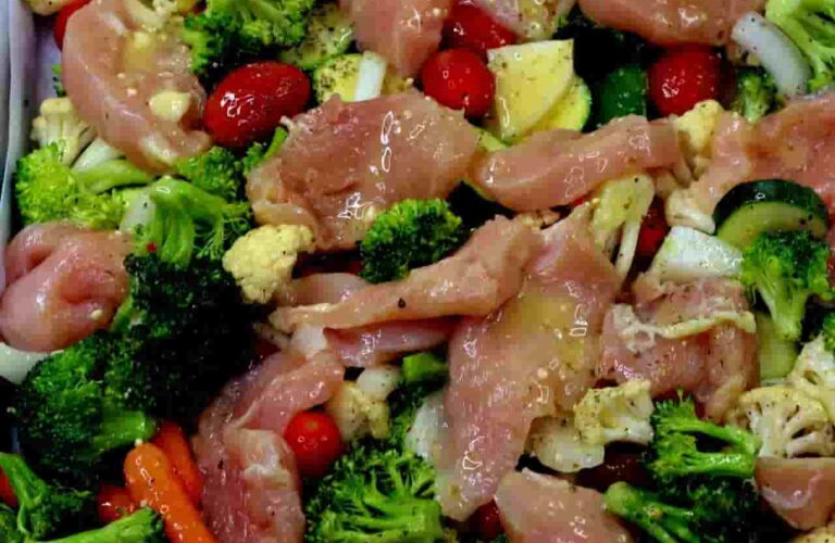 15 Minute Healthy Roasted Chicken and Vegetables
