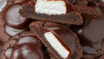Chocolate Covered Marshmallow Cookies