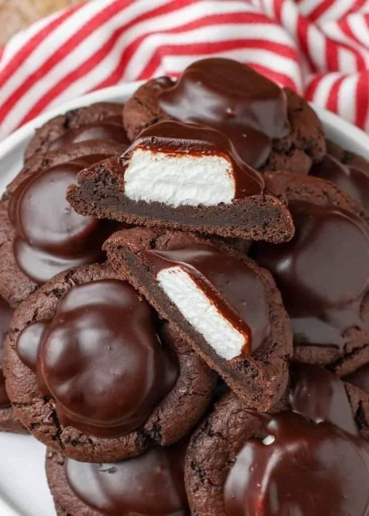Chocolate Covered Marshmallow Cookies
