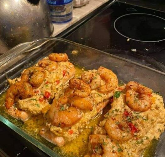 Easy Crab & Shrimp Stuffed Salmon
