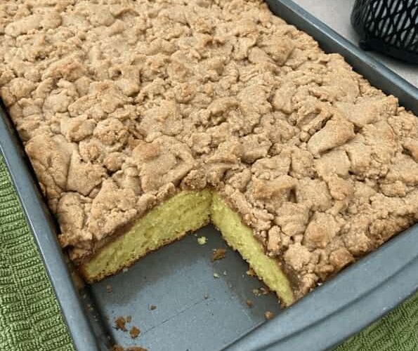 OUTRAGEOUSLY BUTTERY CRUMB CAKE