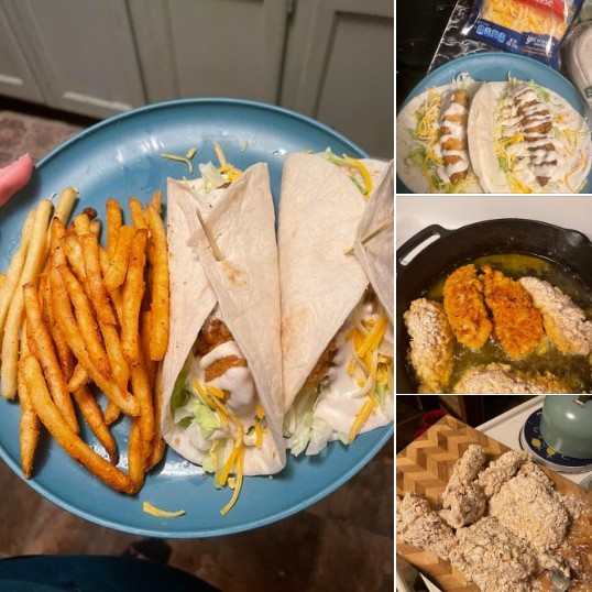 Home made snack wraps