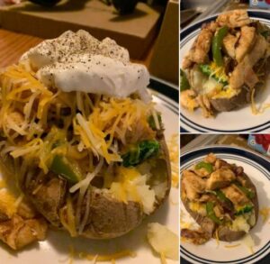 Chicken Philly Stuffed Potatoes