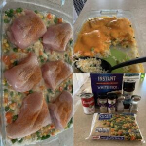 Cheesy Chicken Rice Casserole