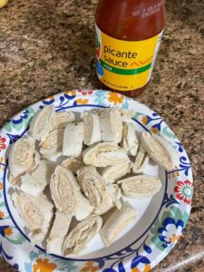 Creamy Taco Pinwheels with Picante Sauce Dip