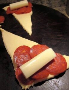 Pepperoni and Cheese Crescent Roll-Ups