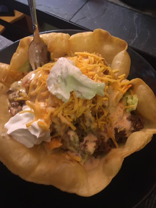 Homemade Taco Salad with Crispy Shells