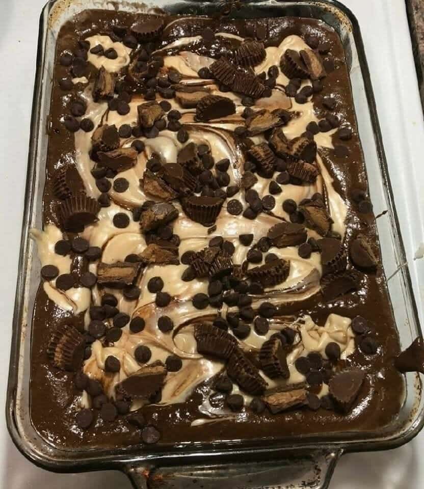ReeseChocolate Peanut Butter Cup Earthquake Cake
