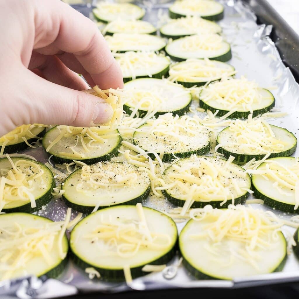 Healthy & Easy Parmesan Zucchini Recipe - Perfect Low-Carb Snack 2 Try this Easy Oven-Roasted Zucchini recipe for a delicious and healthy snack or side dish. Ready in just 20 minutes!