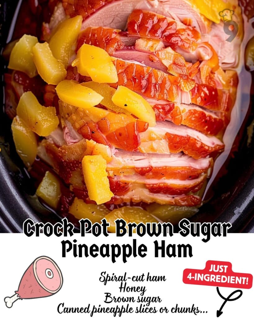 Crock Pot Brown Sugar Pineapple Ham: A Family Favorite Dinner 1 Crock Pot Brown Sugar Pineapple Ham Pin