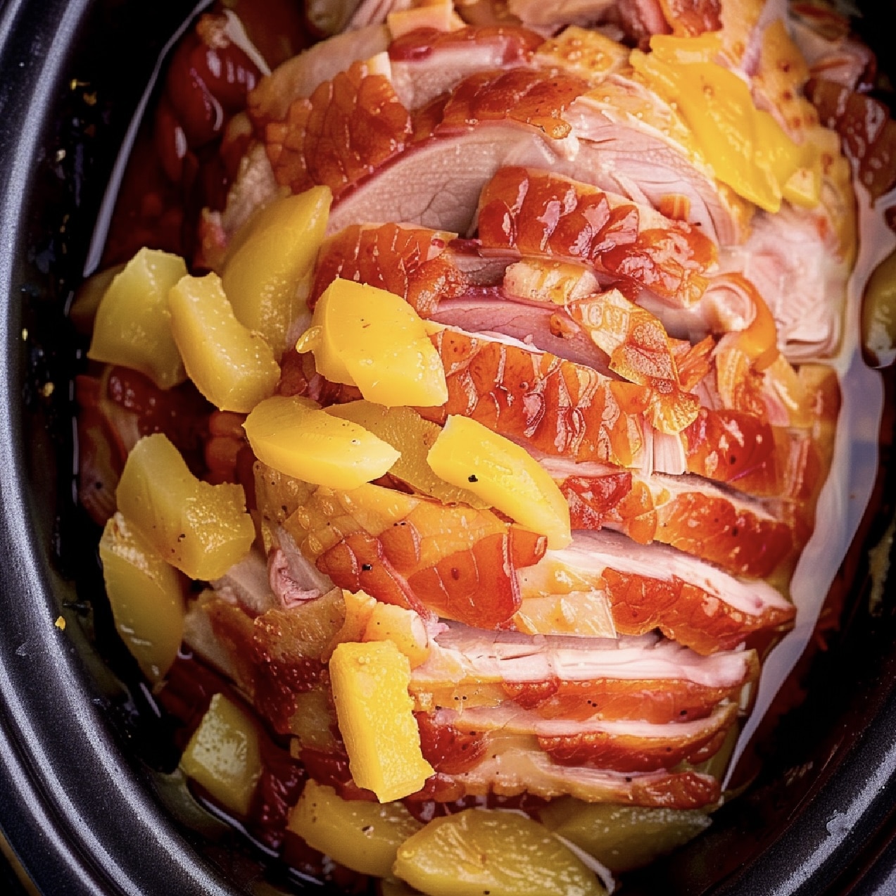 Crock Pot Brown Sugar Pineapple Ham Recipe 2