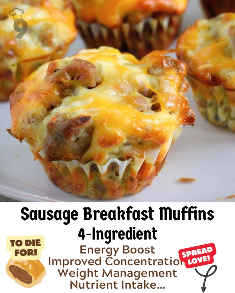 Easy Sausage Breakfast Muffins Pinterest Pin