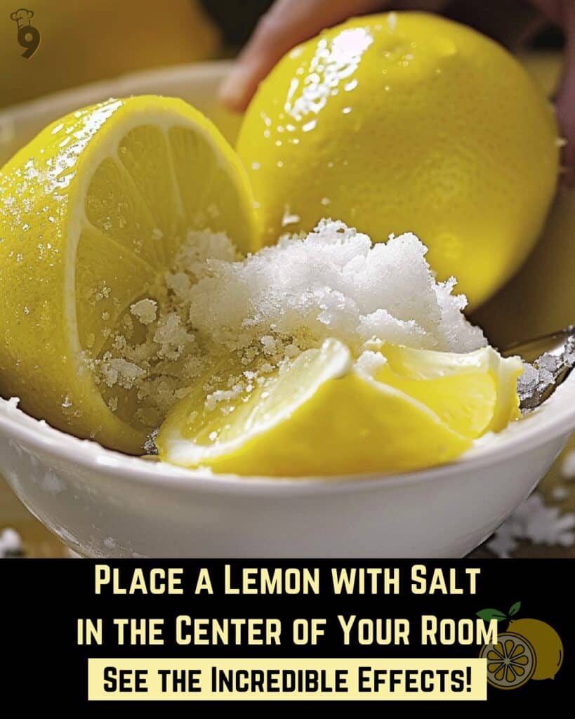 Place a Lemon with Salt in the Center of Your Room: See the Incredible Effects! 3 Purify your home's air and uplift your spirits with just a lemon and some salt. Pin this easy home remedy!