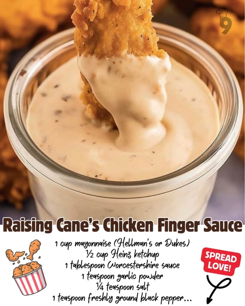 Raising Cane’s Chicken Finger Sauce: The Ultimate Homemade Recipe You Need to Try! 3 Raising Canes Chicken Finger Sauce Pinterest Pin