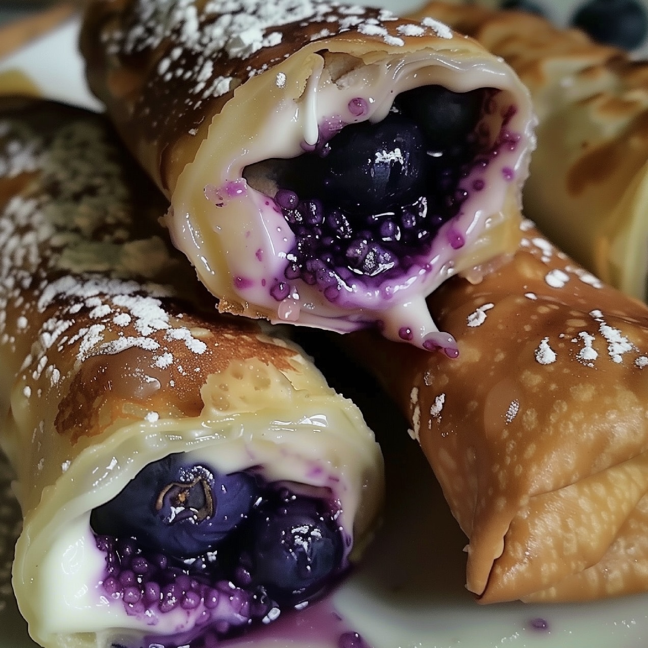 Blueberry Cream Cheese Egg Rolls Recipe