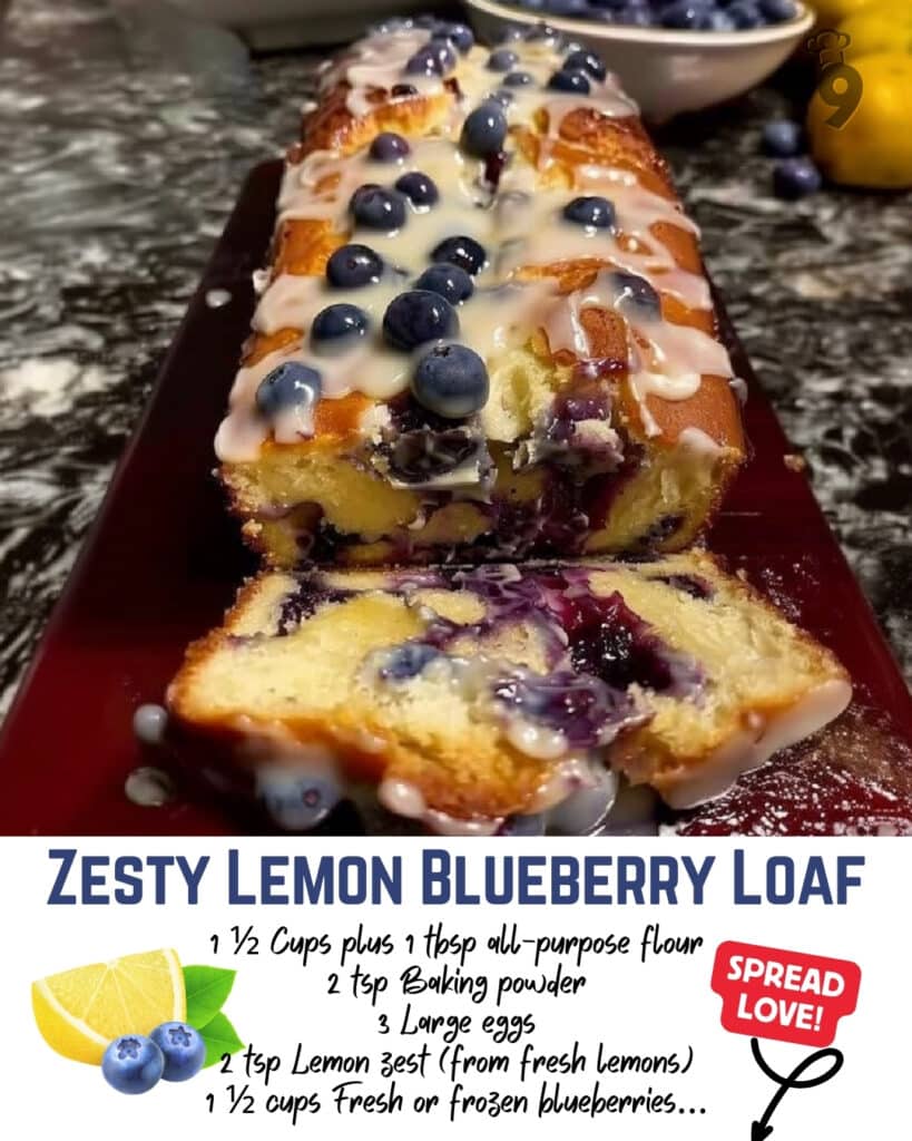 Zesty Lemon Blueberry Loaf 2 Zesty Lemon Blueberry Loaf PINTEREST PIN