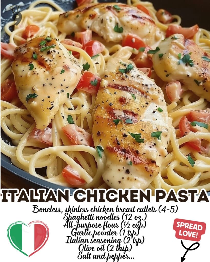 Best Italian Chicken Pasta Recipe – Easy, Creamy, and Delicious 2 Italian Chicken Pasta Pinterest Pin