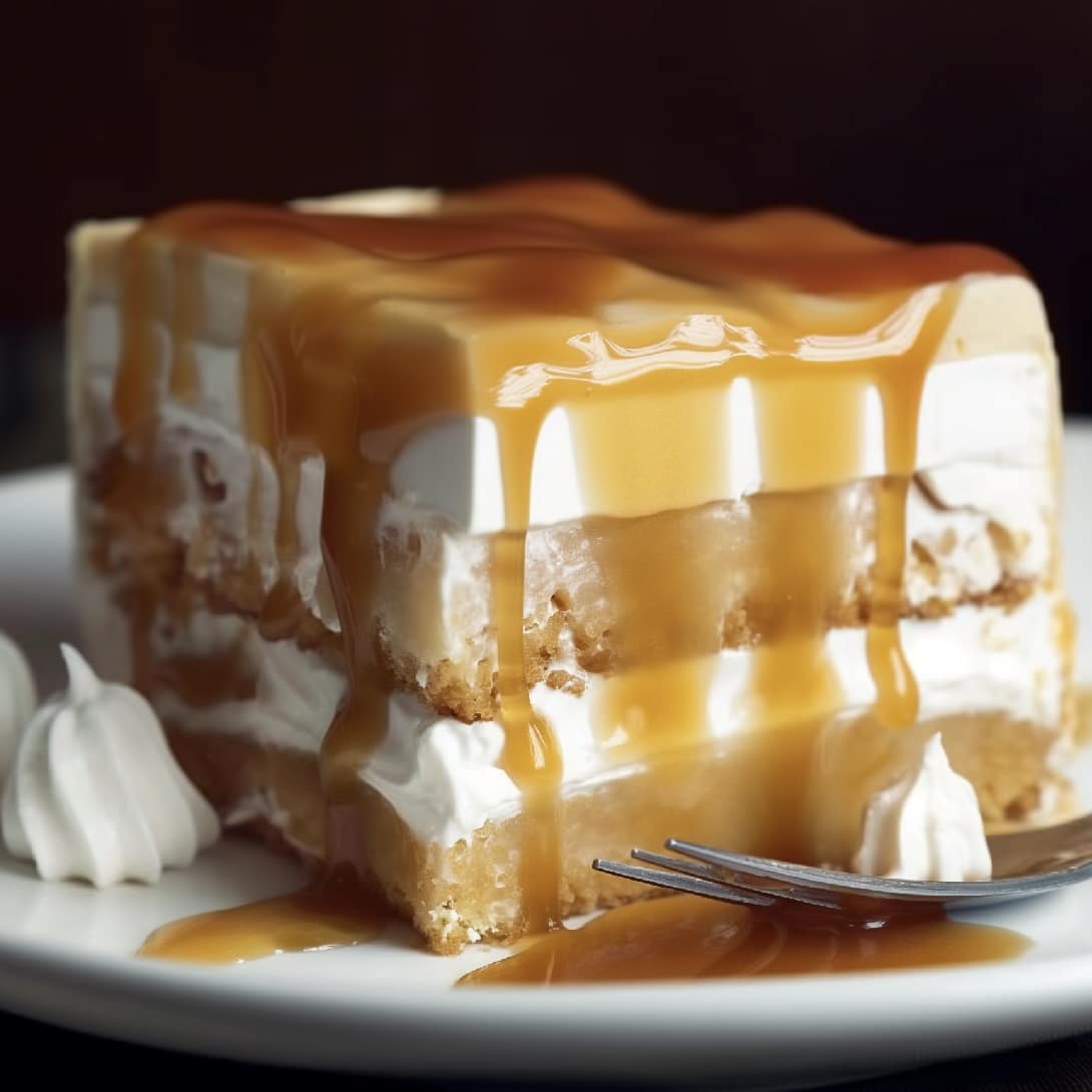 Ritz Cracker Salted Caramel Icebox Cake