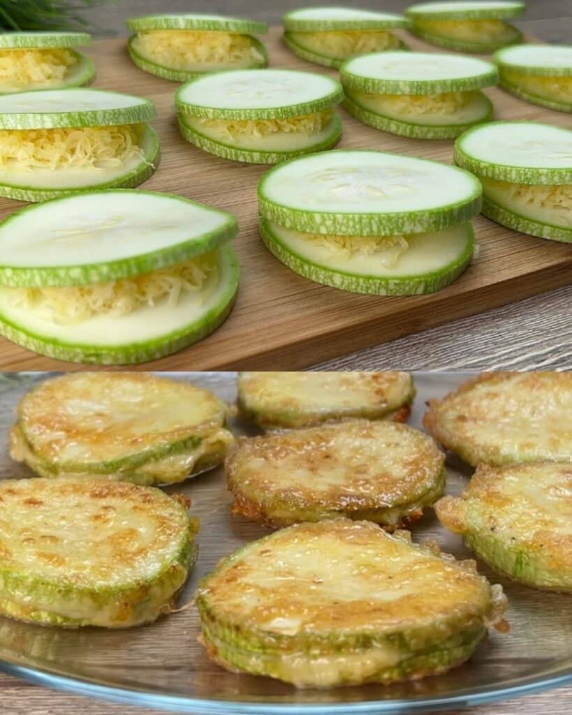 Cheesy Pan Fried Zucchini Rounds