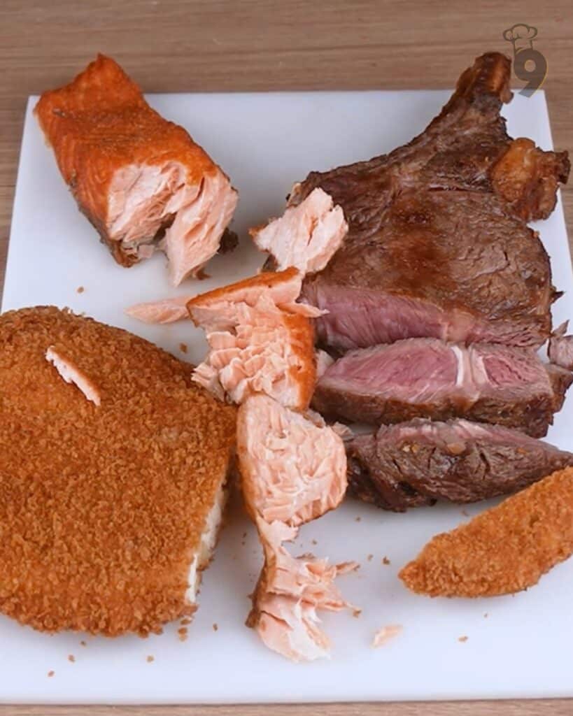 Crispy Fried Salmon, Beef, and Chicken Recipe 3 Crispy Fried Salmon Beef and Chicken Recipe